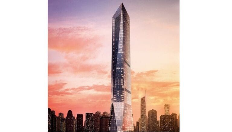 يبلغ طول برج أبتاون تاور 340 متراً ويتألف من 81 طابقاً