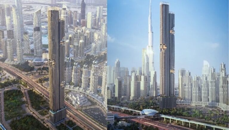 يتكون مشروع داونتاون ريزيدنسز في دبي من برجين توأمين