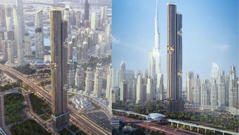 يتكون مشروع داونتاون ريزيدنسز في دبي من برجين توأمين