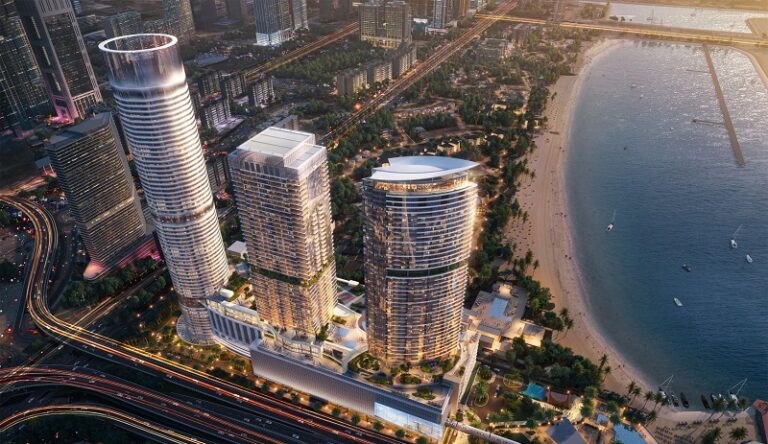 تصميم أبراج بالم بيتش تاورز في نخلة جميرا