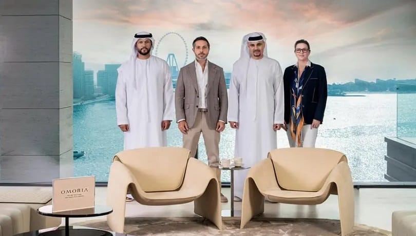 خلال افتتاح مشروع "أوموريا بالم كوتور" في نخلة جميرا بدبي