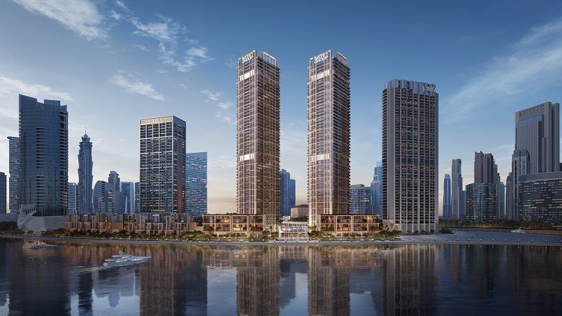 تصميم أبراج بينينسولا فور، ذا بلازا في منطقة الخليج التجاري بدبي