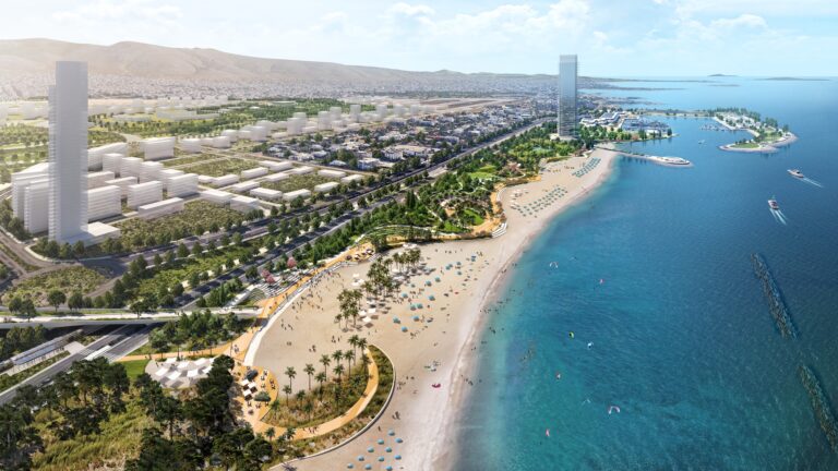 يقع مشروع إلينيكون  على بعد 20  دقيقة من مدينة أثينا عاصمة اليونان