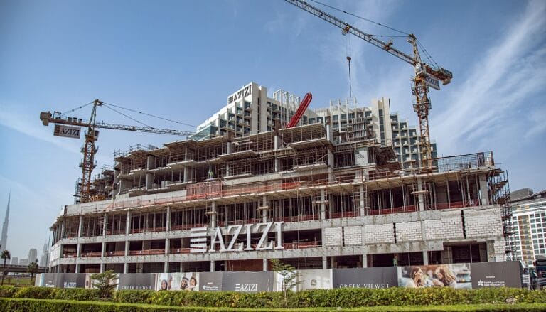 اعمال الانشاءات في  مشروع كريك فيوز 2 بمدينة دبي الطبية
